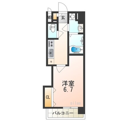 田辺駅 徒歩2分 10階の物件間取画像